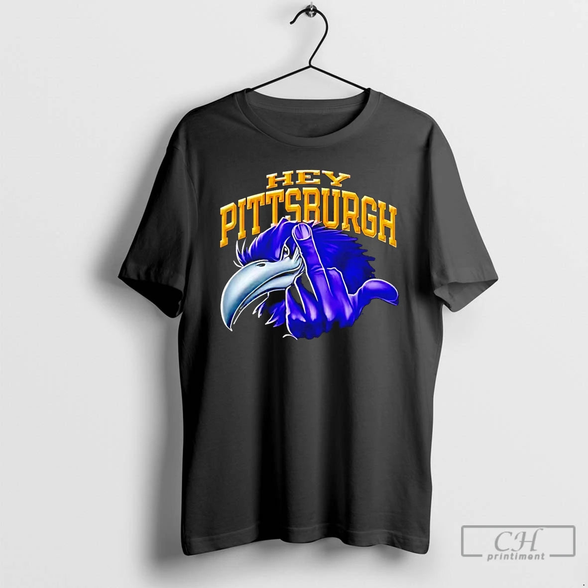 Premium Ravens Flock Hey Steelers Middle Finger T-Shirts, Hoodie, Sweatshirt | PopFlextees.com