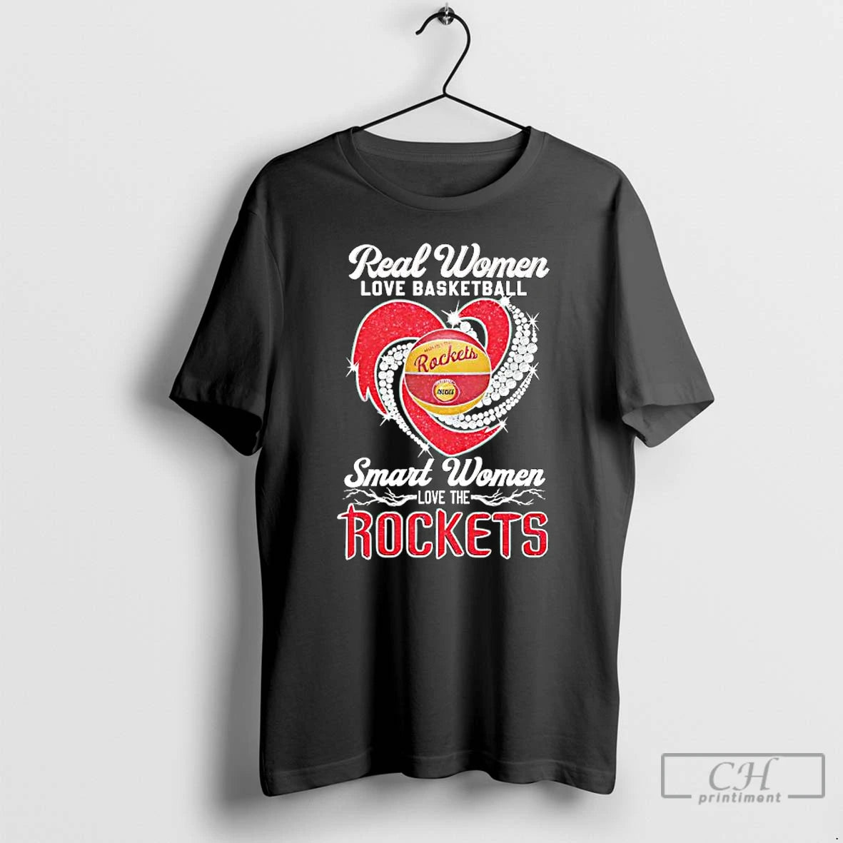 Premium Real Women Love Basketball Smart Women Love The Houston Rockets T-Shirts, Hoodie, Sweatshirt | PopFlextees.com
