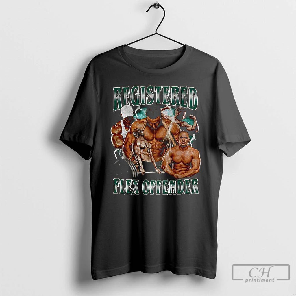 Premium Registered Flex Offender Gym Meme T-Shirts, Hoodie, Sweatshirt | PopFlextees.com