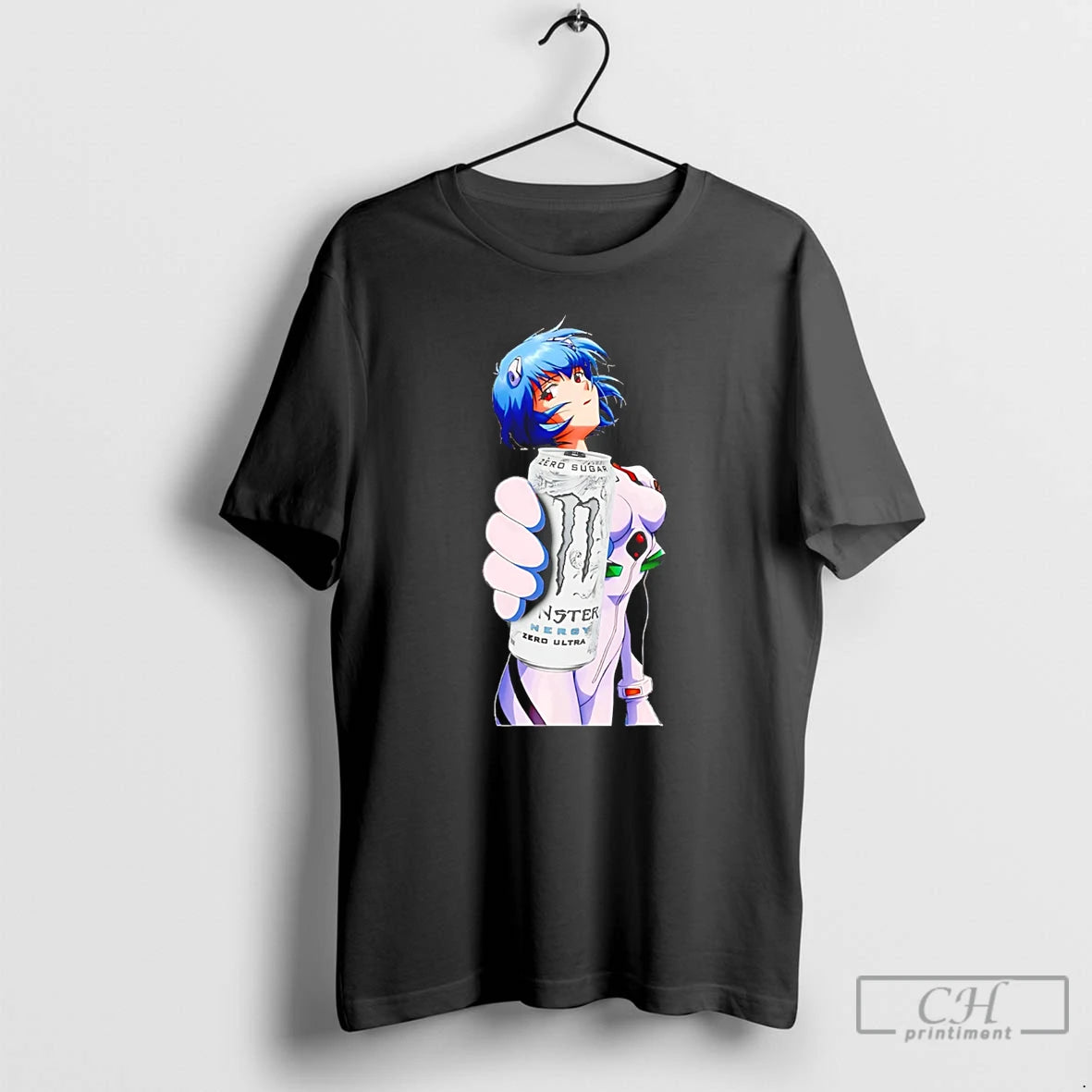 Premium Rei Ayanami Drink Monster Anime T-Shirts, Hoodie, Sweatshirt | PopFlextees.com
