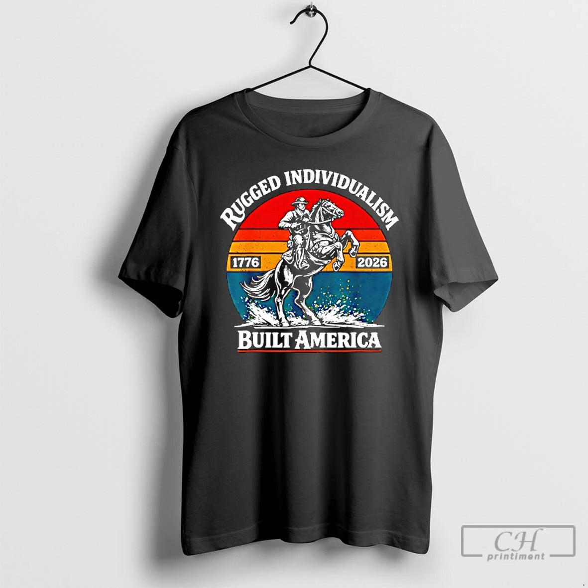 Premium Retro Vintage Usa Flag Rugged Individualism Patriotic T-Shirts, Hoodie, Sweatshirt | PopFlextees.com