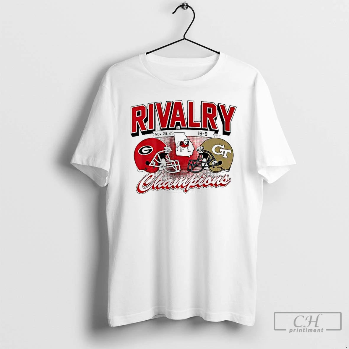 Premium Rivalry Winner 2025 Georgia Football Champions Helmets T-Shirts, Hoodie, Sweatshirt | PopFlextees.com