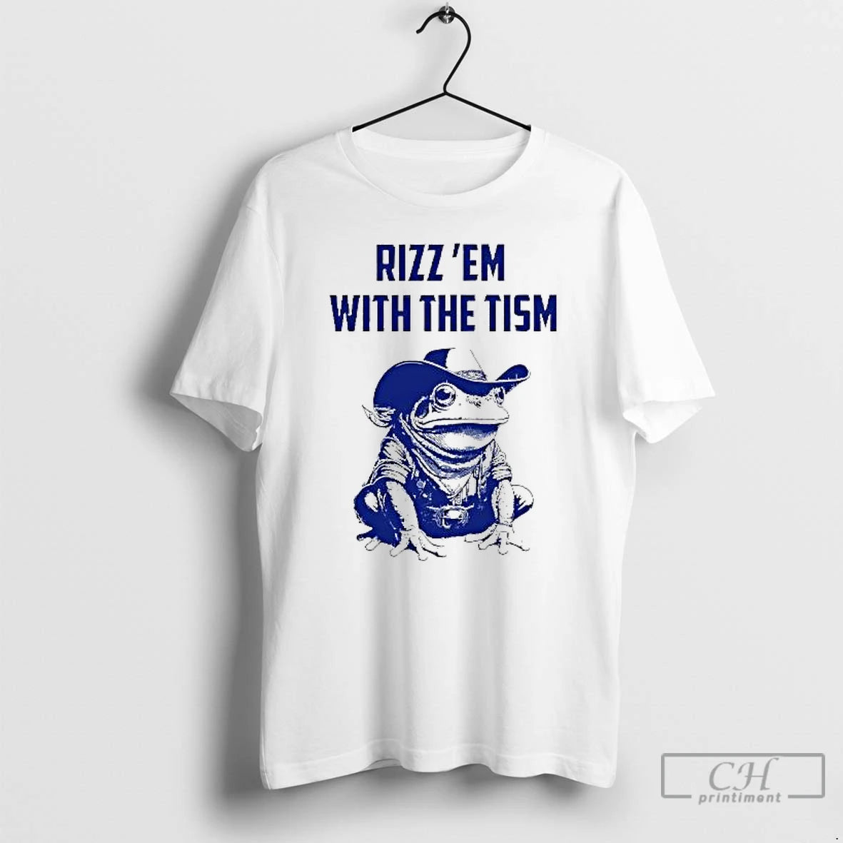 Premium Rizz Em With The Tism Frog Cowboy T-Shirts, Hoodie, Sweatshirt | PopFlextees.com