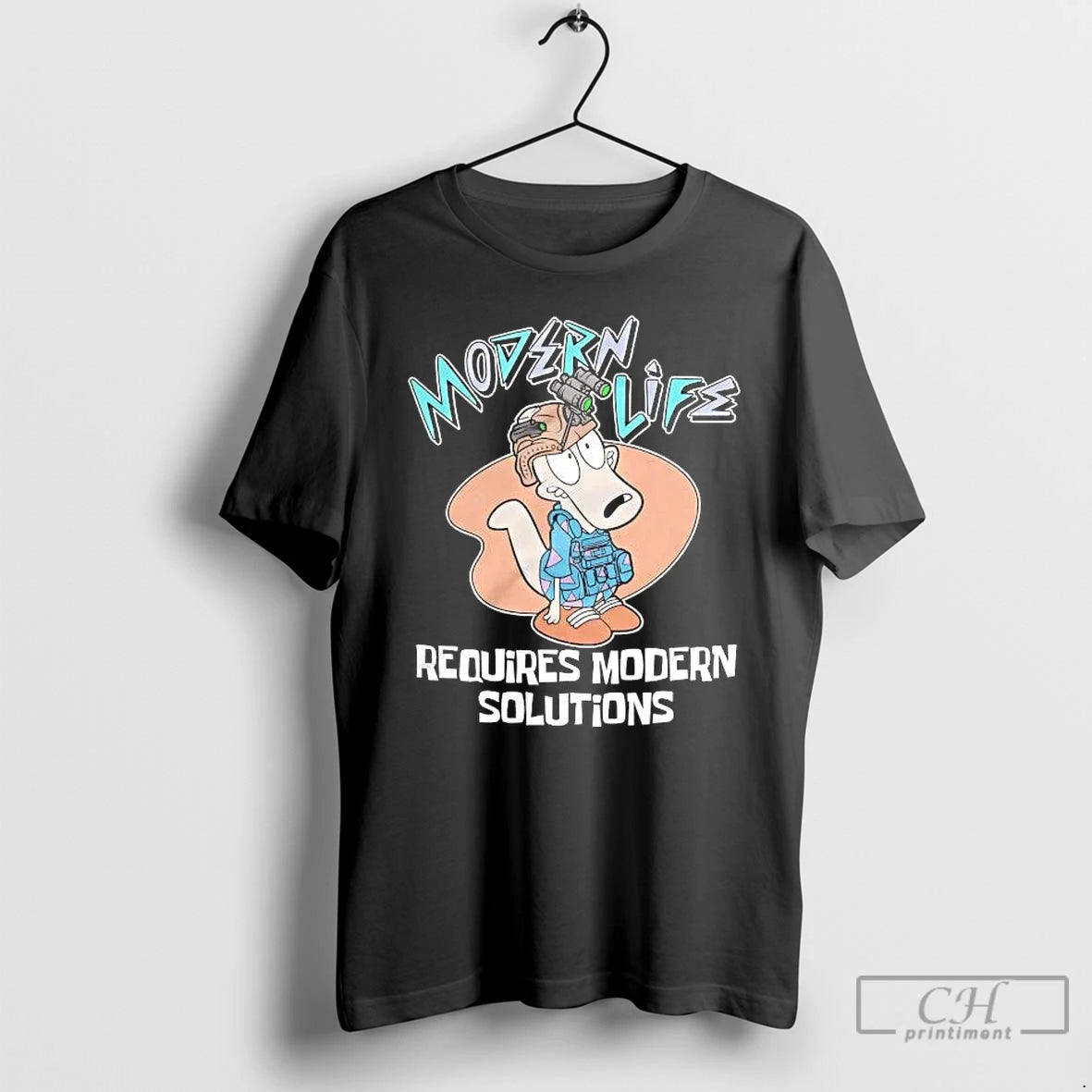 Premium Rocko Modern Life Requires Modern Solutions T-Shirts, Hoodie, Sweatshirt | PopFlextees.com