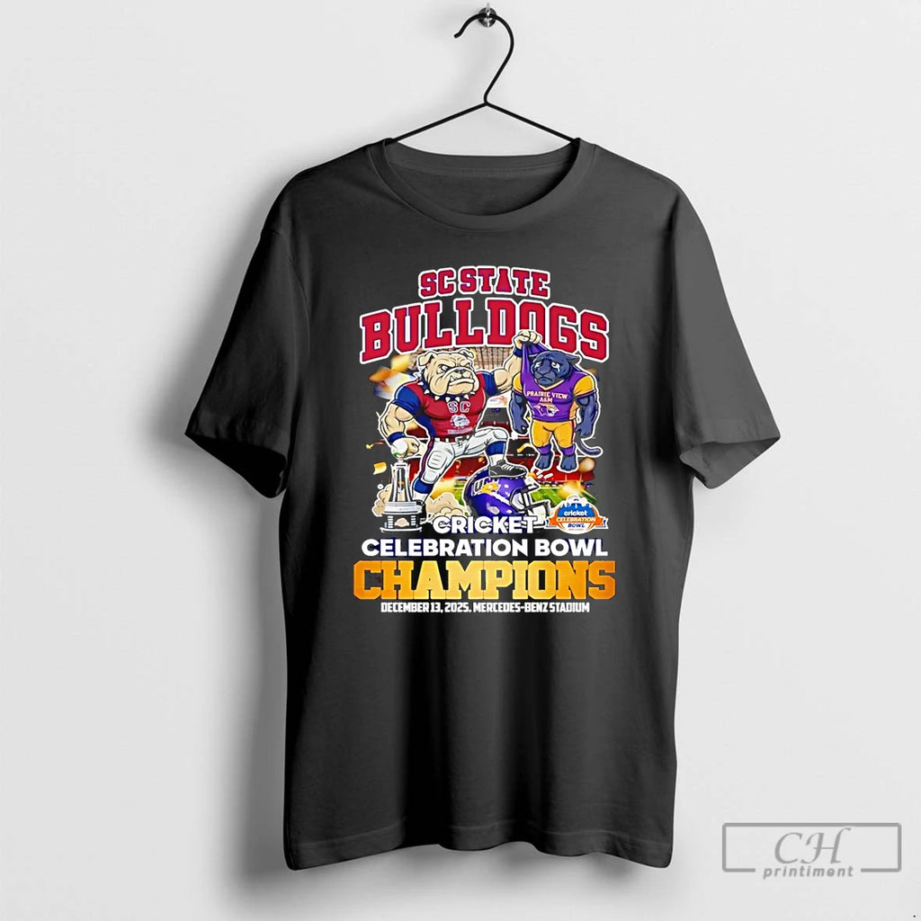 Premium Sc State Bulldogs Cricket Celebration Bowl Champions 2025 Mascot T-Shirts, Hoodie, Sweatshirt | PopFlextees.com