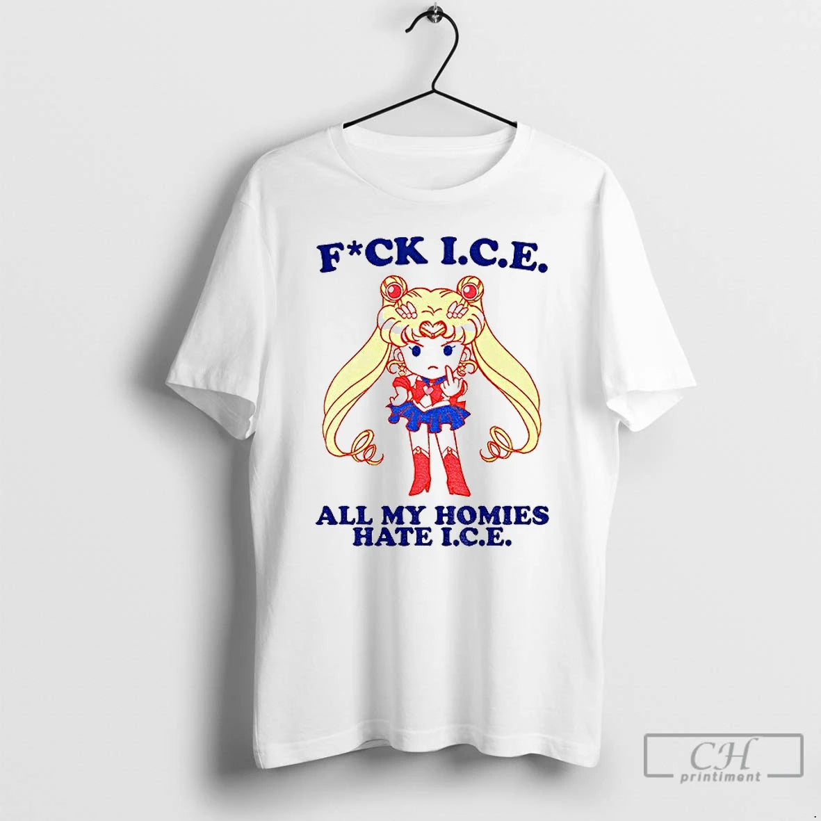 Premium Sailor Moon Middle Finger Fuck Ice All My Homies Hate Ice T Shirts Sweater Hoodie, Sweatshirt | PopFlextees.com