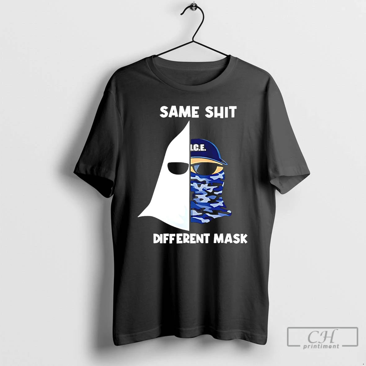 Premium Same Shit Different Mask Ku Klux Klan And Ice T-Shirts, Hoodie, Sweatshirt | PopFlextees.com