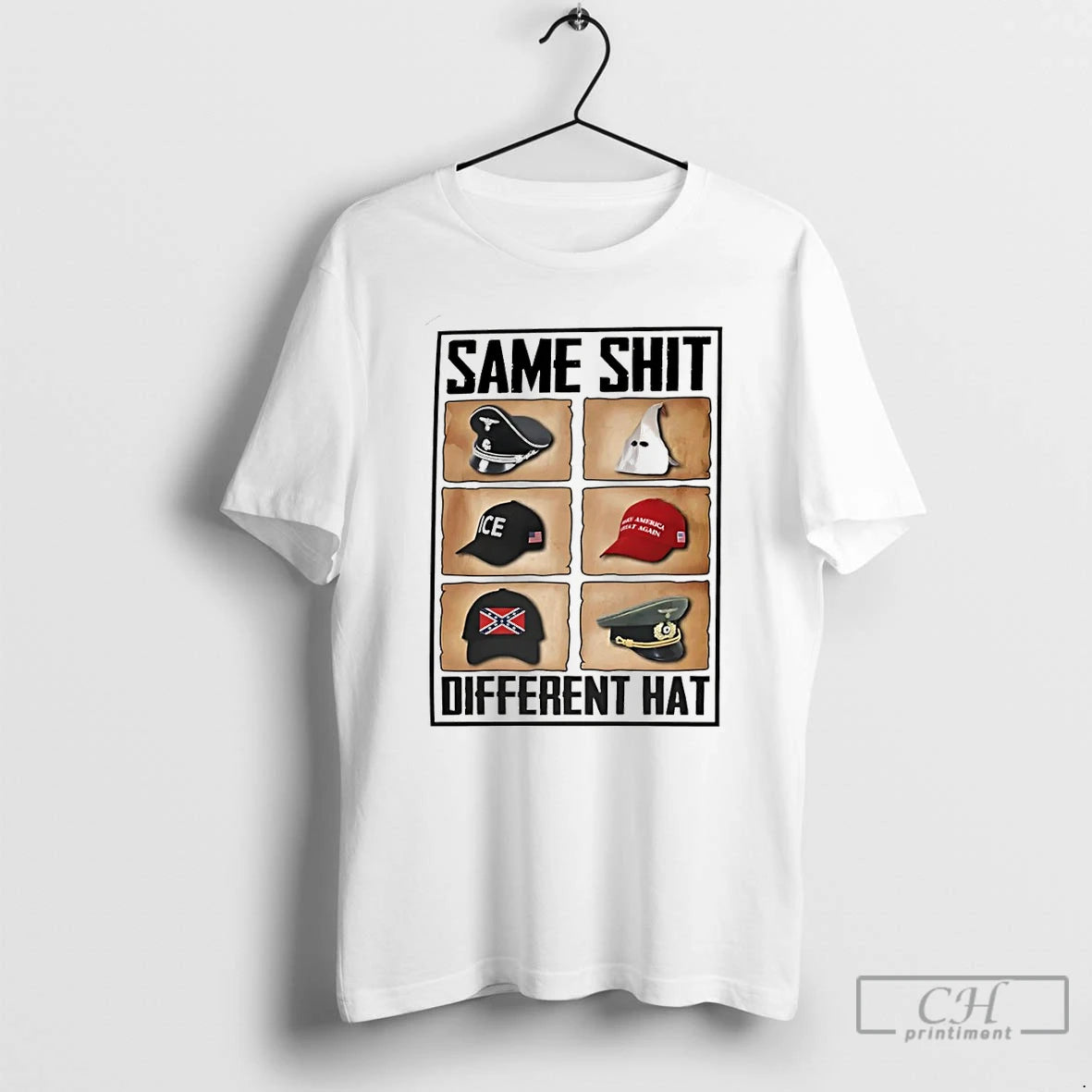 Premium Same Shit Different Hat Anti Trump Political T-Shirts, Hoodie, Sweatshirt | PopFlextees.com