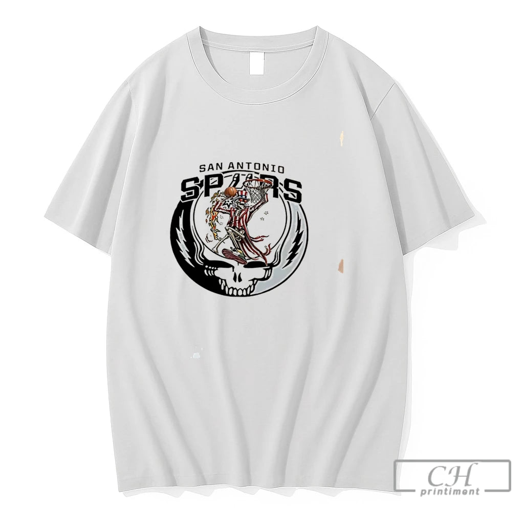 Premium San Antonio Spurs Grateful Dead Steal Your Face Skull Logo Tee T Shirts Sweater