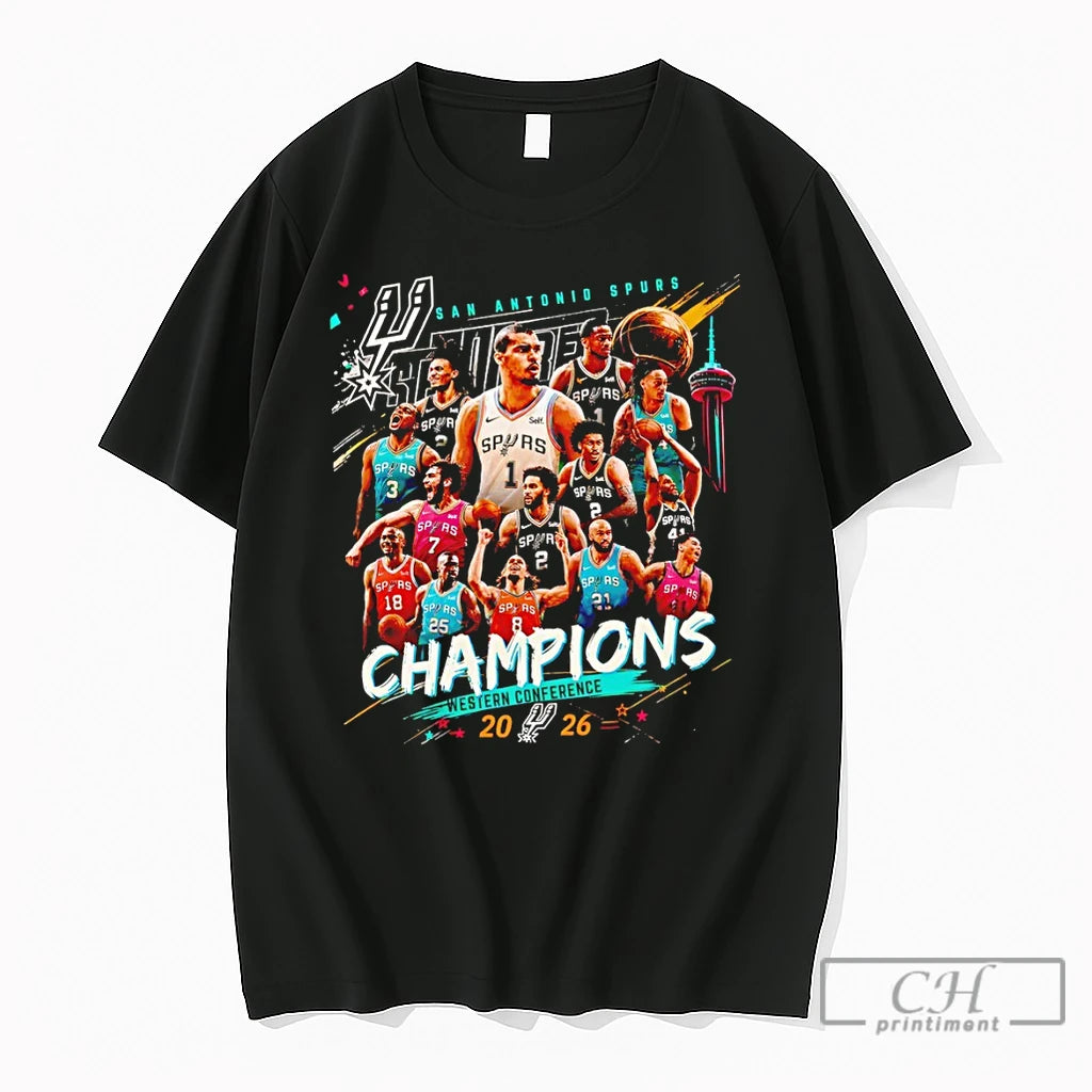 Premium San Antonio Spurs Basketball Players Western Conference Champions 2026