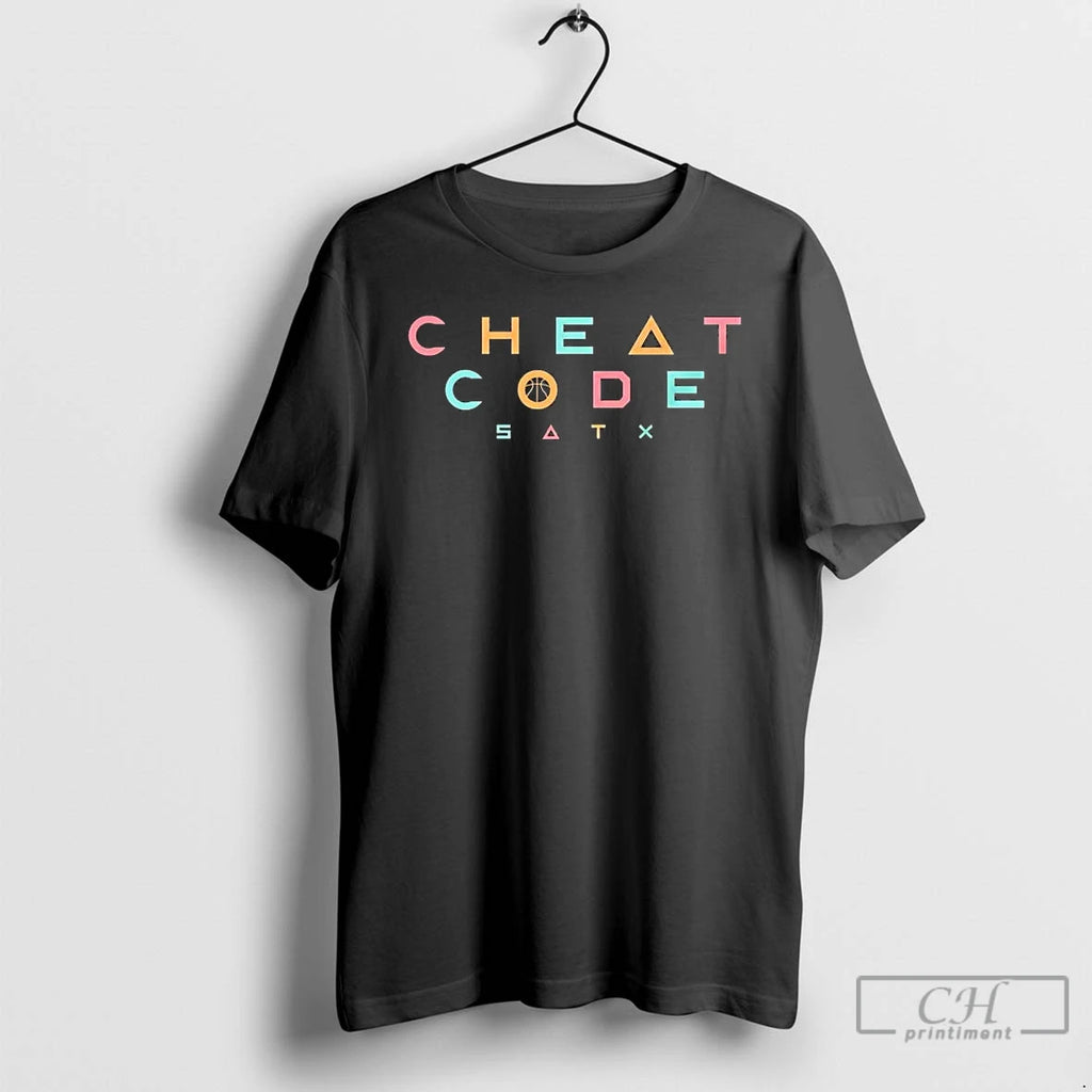 Premium San Antonio Spurs Cheat Code Satx T-Shirts, Hoodie, Sweatshirt | PopFlextees.com