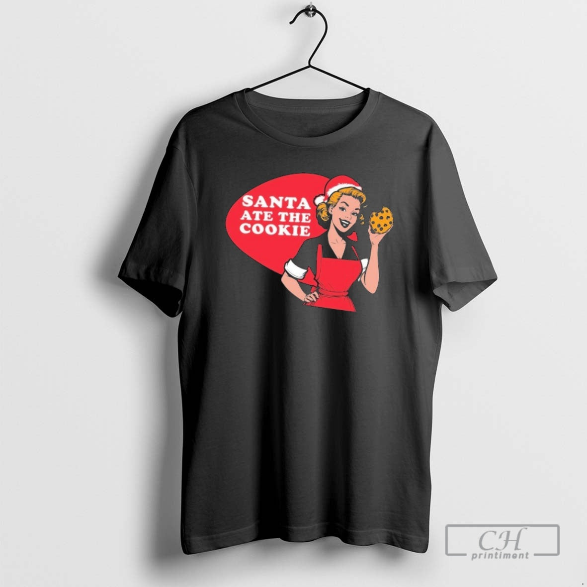 Premium Santa Ate The Cookie Cookie Christmas Shirt Sweater Hoodie, Sweatshirt | PopFlextees.com