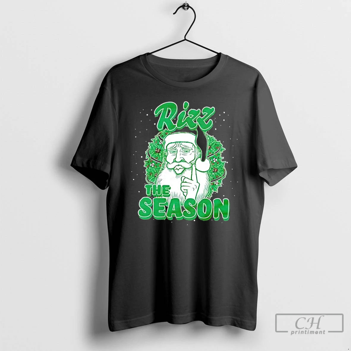 Premium Santa Claus Rizz The Season Merry Christmas T-Shirts, Hoodie, Sweatshirt | PopFlextees.com
