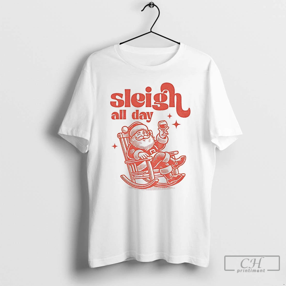 Premium Santa Claus Sleigh All Day Alcohol Merry Xmas T-Shirts, Hoodie, Sweatshirt | PopFlextees.com