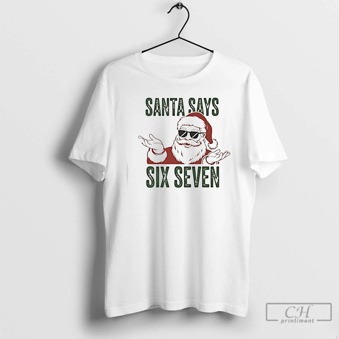 Premium Santa Claus Says Six Seven 6 7 Merry Christmas Funny T-Shirts, Hoodie, Sweatshirt | PopFlextees.com