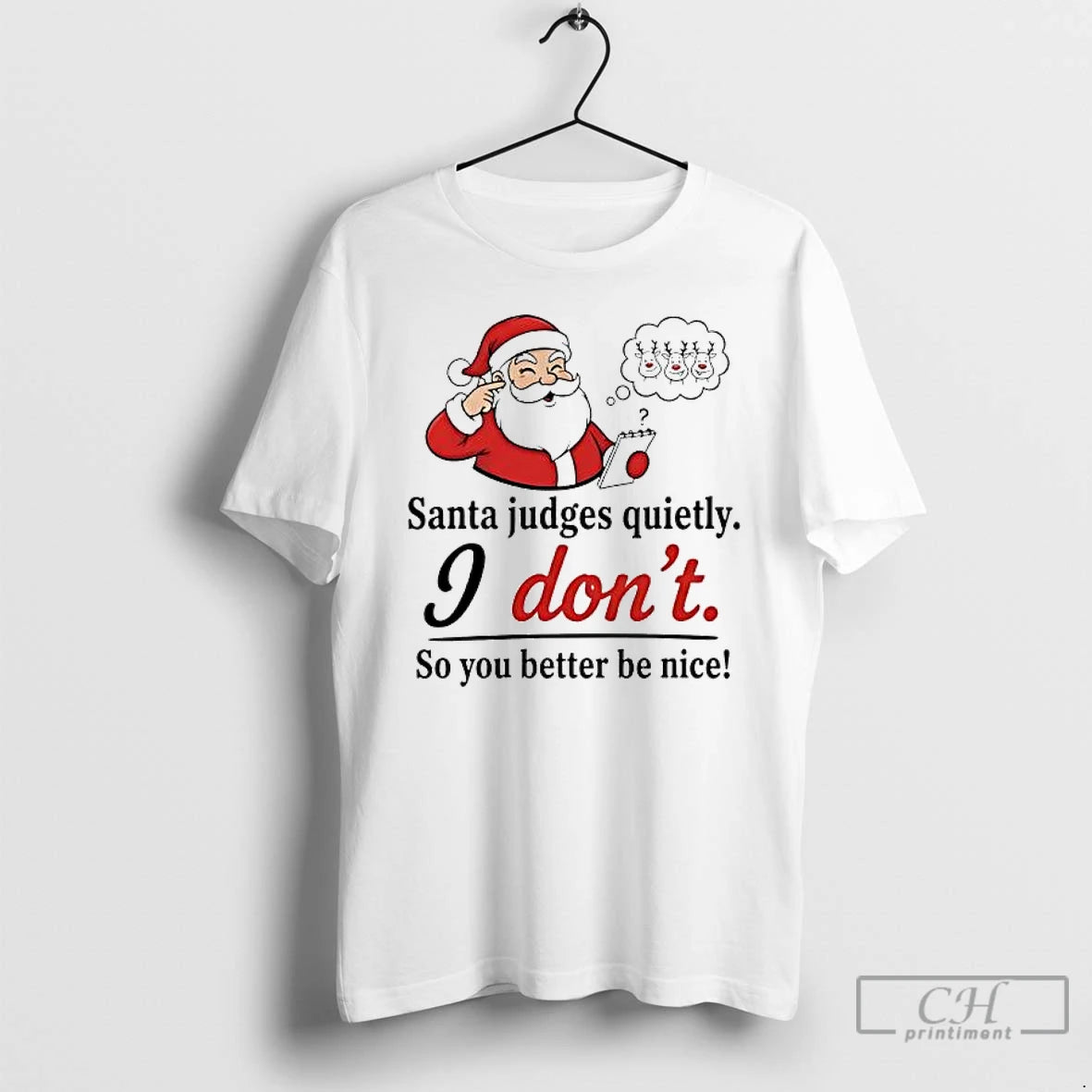 Premium Santa Judges Quietly I Dont So You Better Be Nice T-Shirts, Hoodie, Sweatshirt | PopFlextees.com