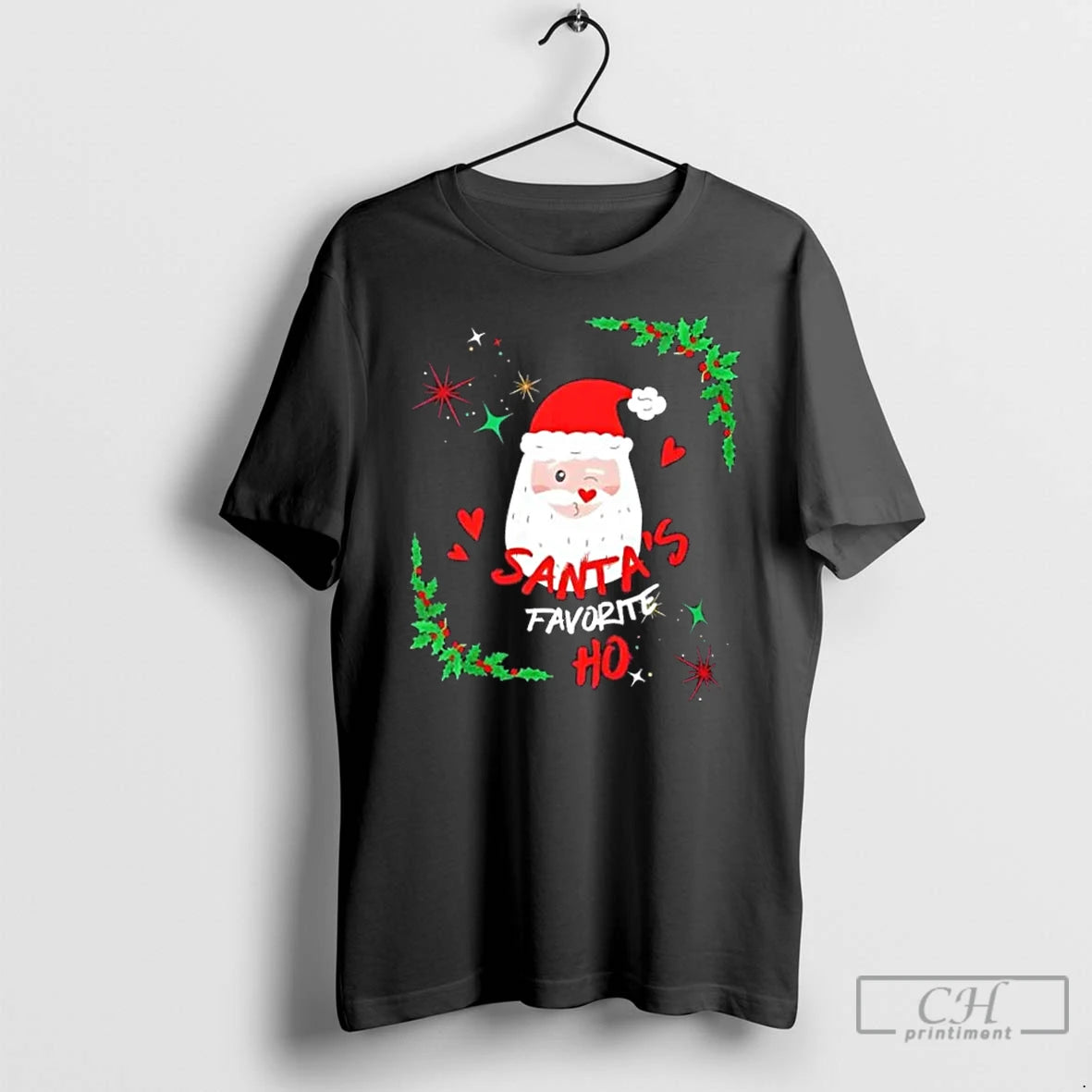 Premium Santas Favorite Ho Christmas Floral T-Shirts, Hoodie, Sweatshirt | PopFlextees.com