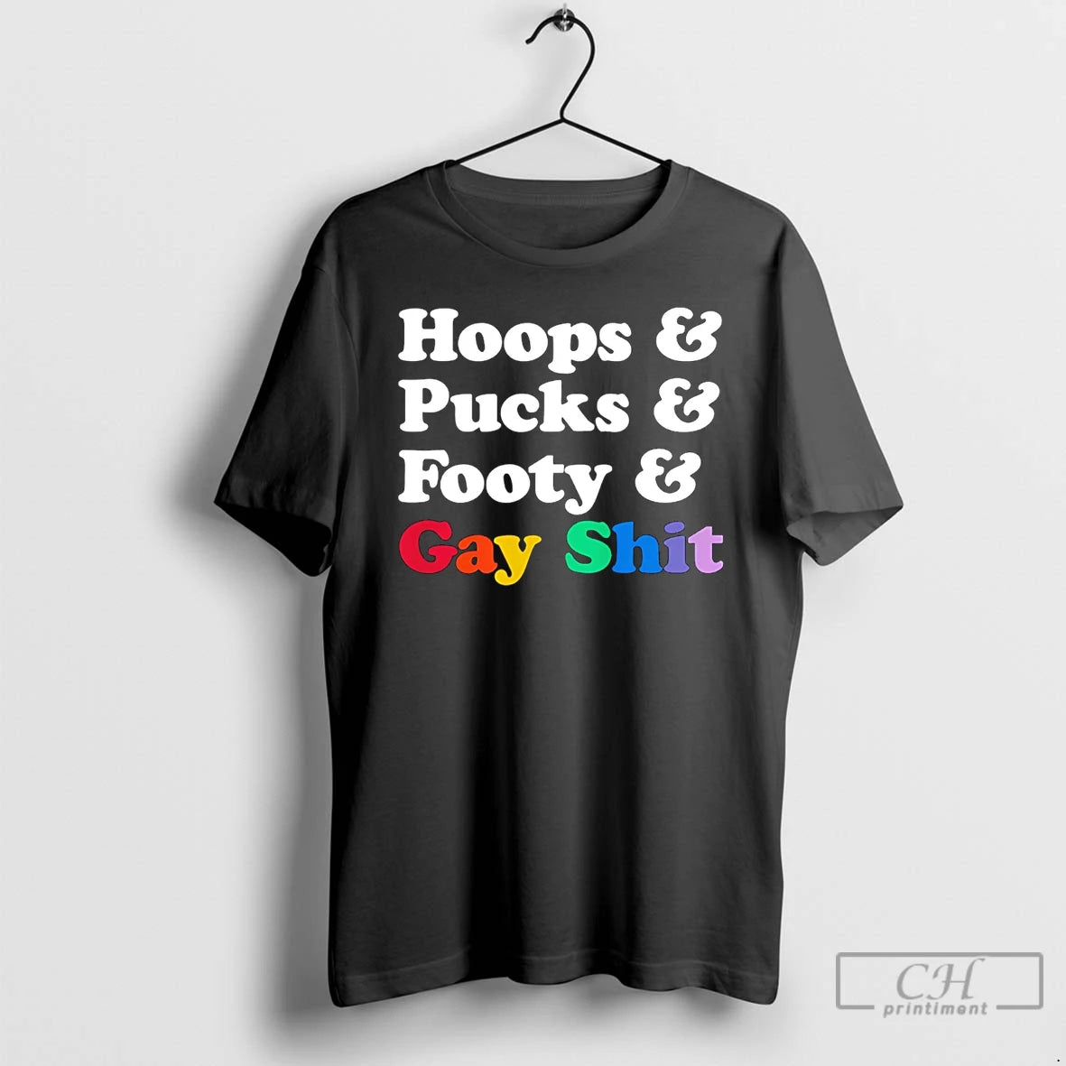 Premium Sarah Spain Hoops Pucks Footy Gay Shit T-Shirts, Hoodie, Sweatshirt | PopFlextees.com