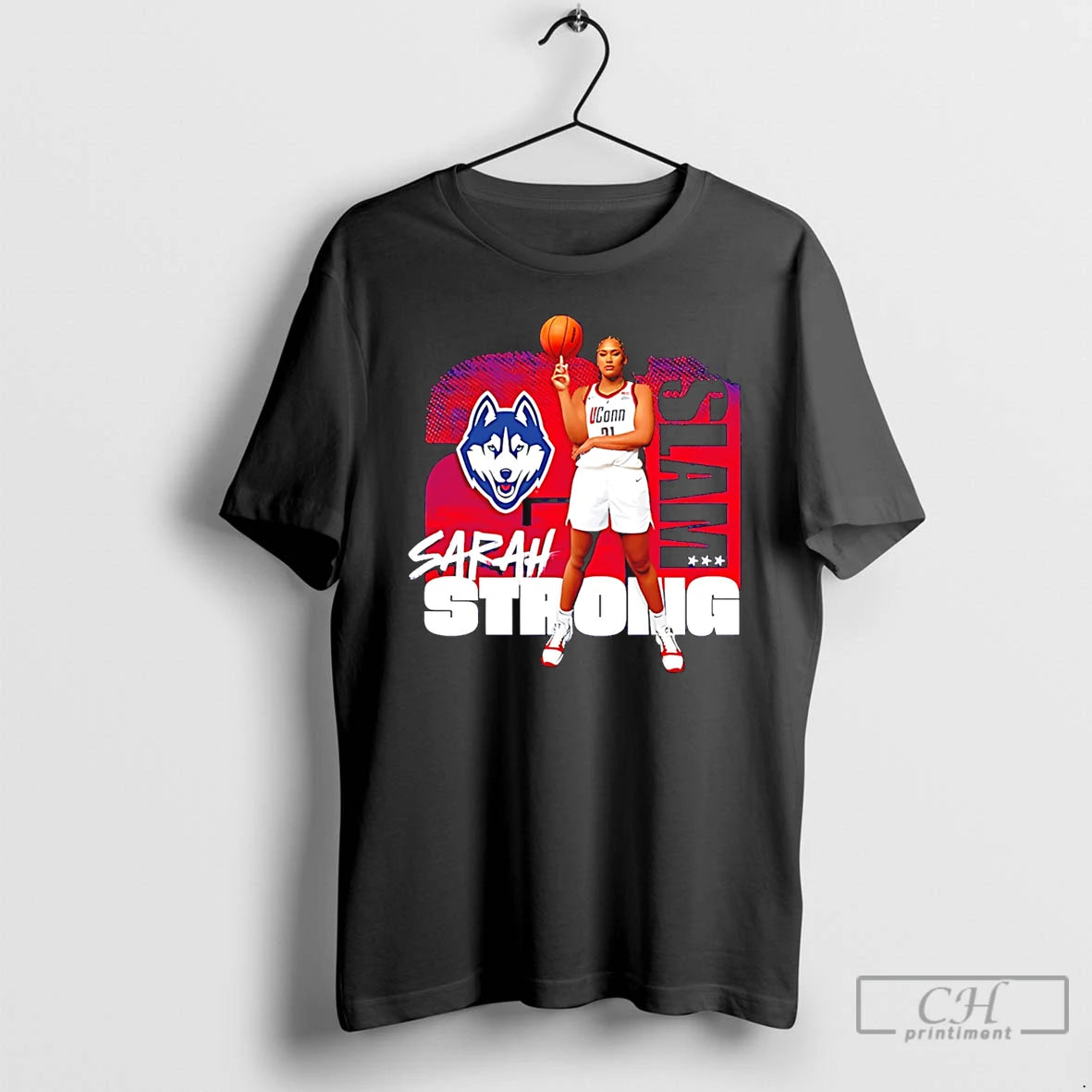 Premium Sarah Strong No 21 Uconn Huskies Slam T-Shirts, Hoodie, Sweatshirt | PopFlextees.com