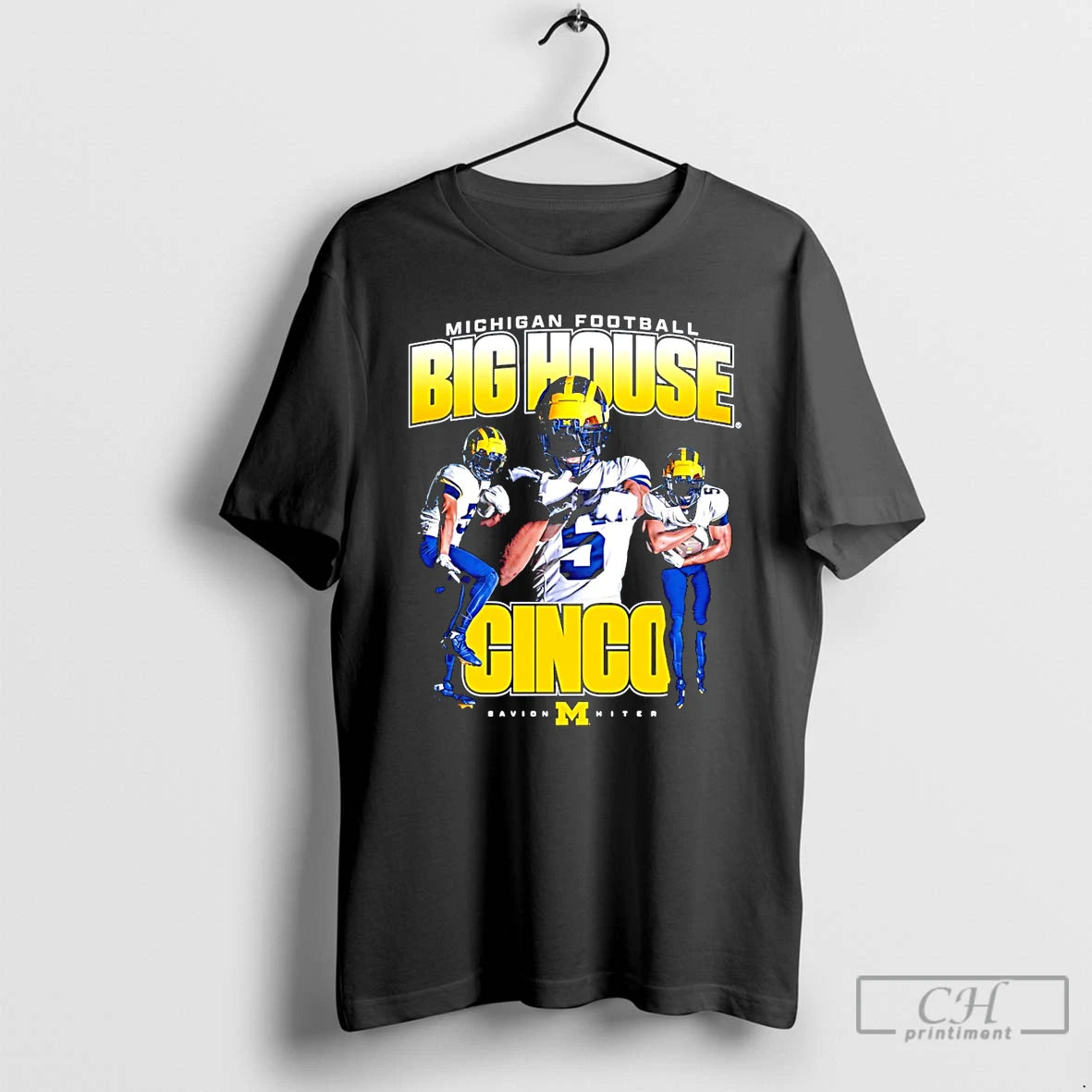 Premium Savion Hiter Big House Cinco Michigan Wolverines T-Shirts, Hoodie, Sweatshirt | PopFlextees.com