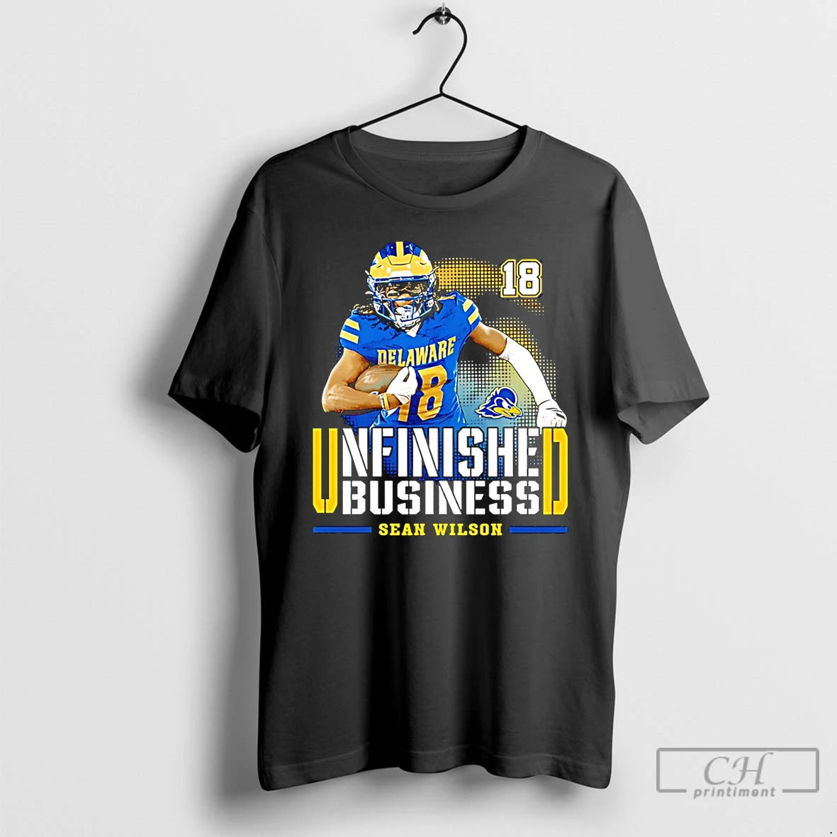 Premium Sean Wilson Delaware Football Ncaa Unfinished Business T-Shirts, Hoodie, Sweatshirt | PopFlextees.com