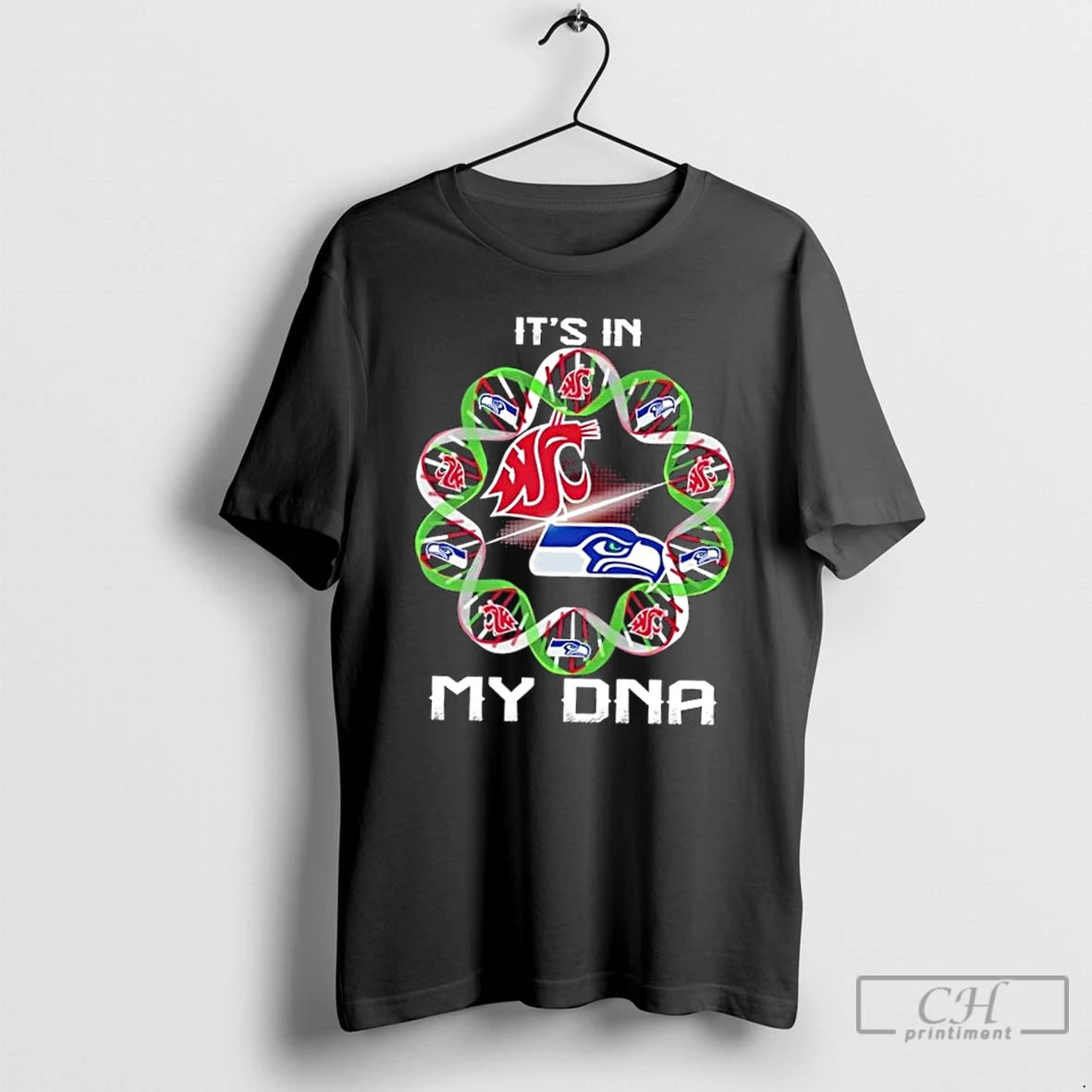 Premium Seattle City Sports Washington State Cougars X Seahawks Its In My Dna T Shirts Hoodie, Sweatshirt | PopFlextees.com