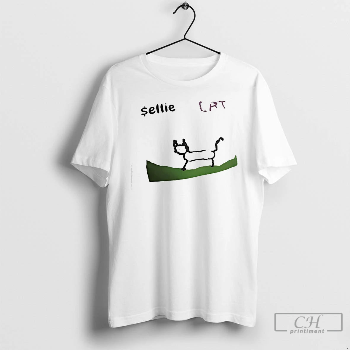 Premium Sellie Cat Drawing T-Shirts, Hoodie, Sweatshirt | PopFlextees.com