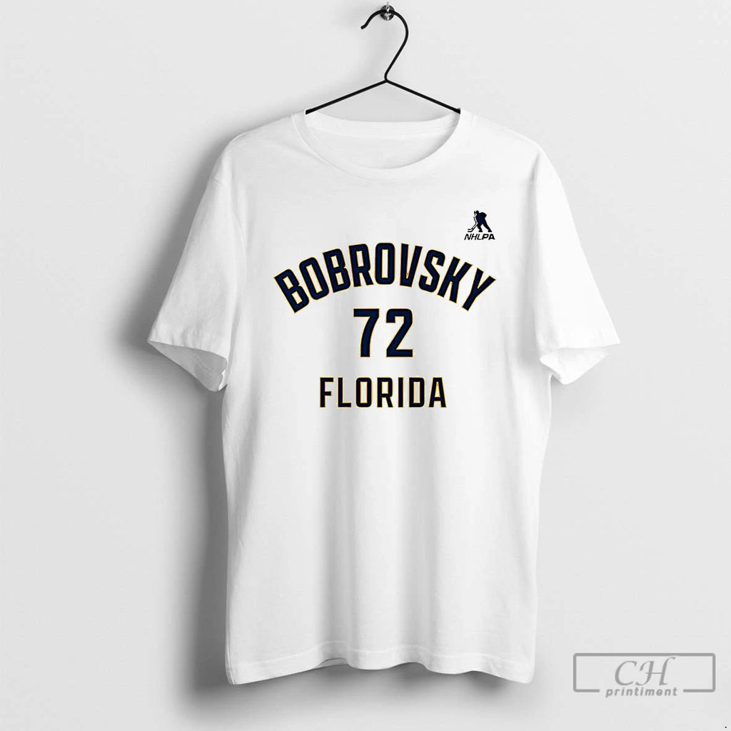 Premium Sergei Bobrovsky Florida Panthers Ice Hockey Name And Number 72 T-Shirts, Hoodie, Sweatshirt | PopFlextees.com