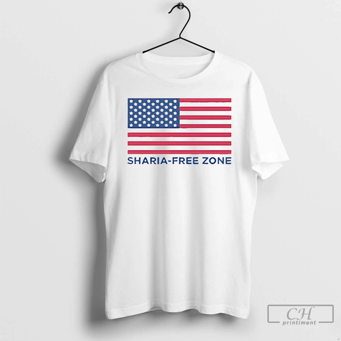 Premium Sharia Free Zone American Flag T-Shirts, Hoodie, Sweatshirt | PopFlextees.com