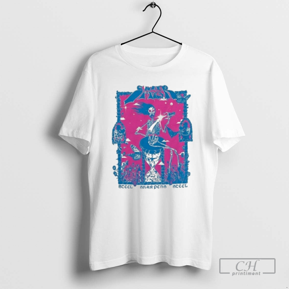 Premium Sheer Mag Steel Sharpens Steel Skeleton Shirt Sweater Hoodie, Sweatshirt | PopFlextees.com