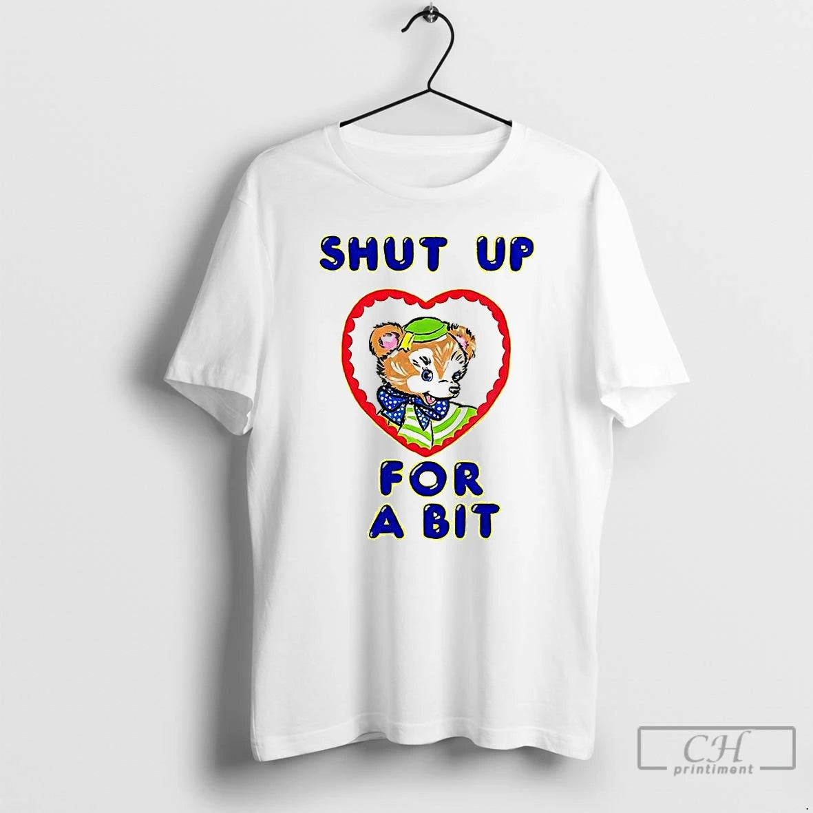 Premium Shut Up For Bit Heart Bear Retro T-Shirts, Hoodie, Sweatshirt | PopFlextees.com