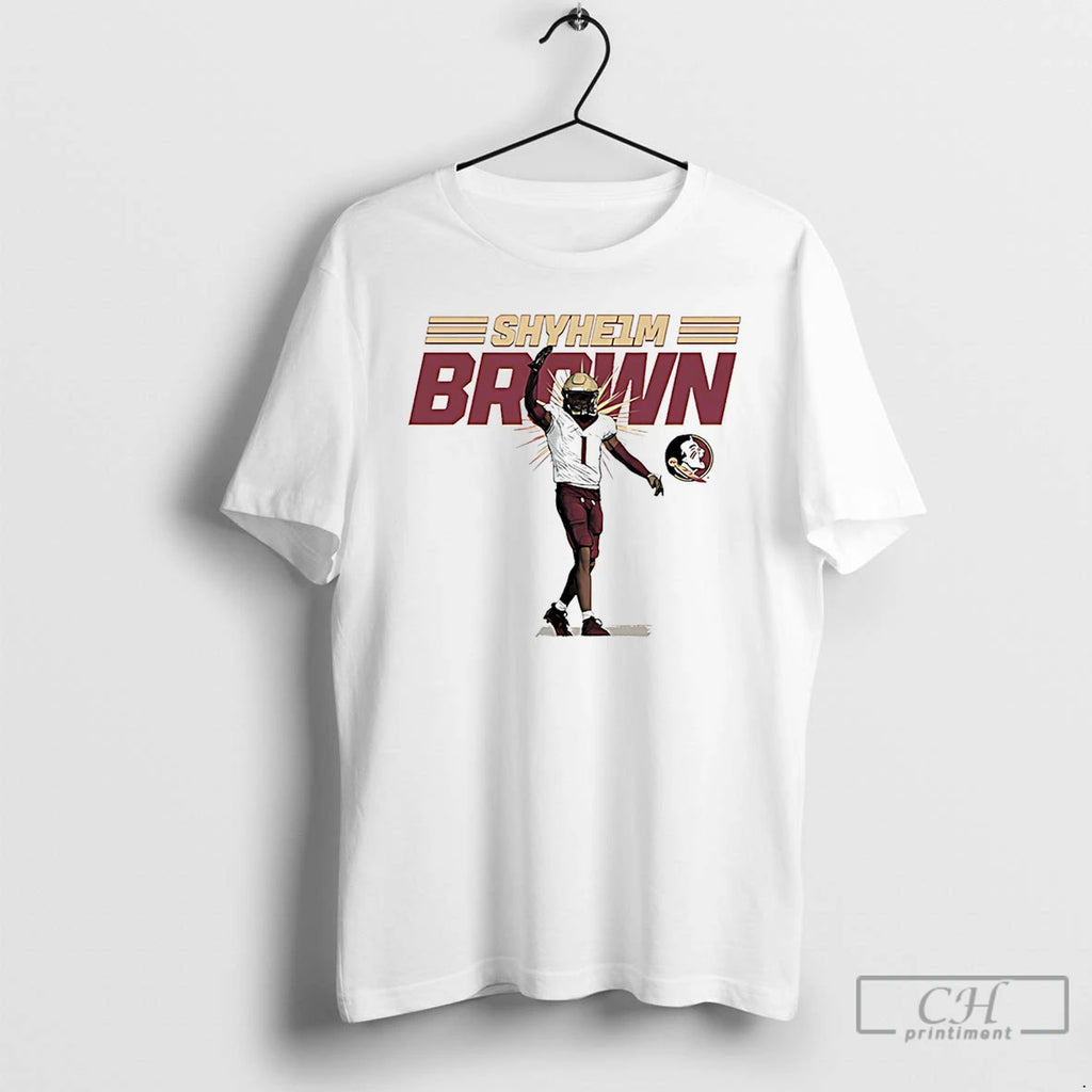 Premium Shyheim Brown Fsu Football Ncaa Caricature T-Shirts, Hoodie, Sweatshirt | PopFlextees.com