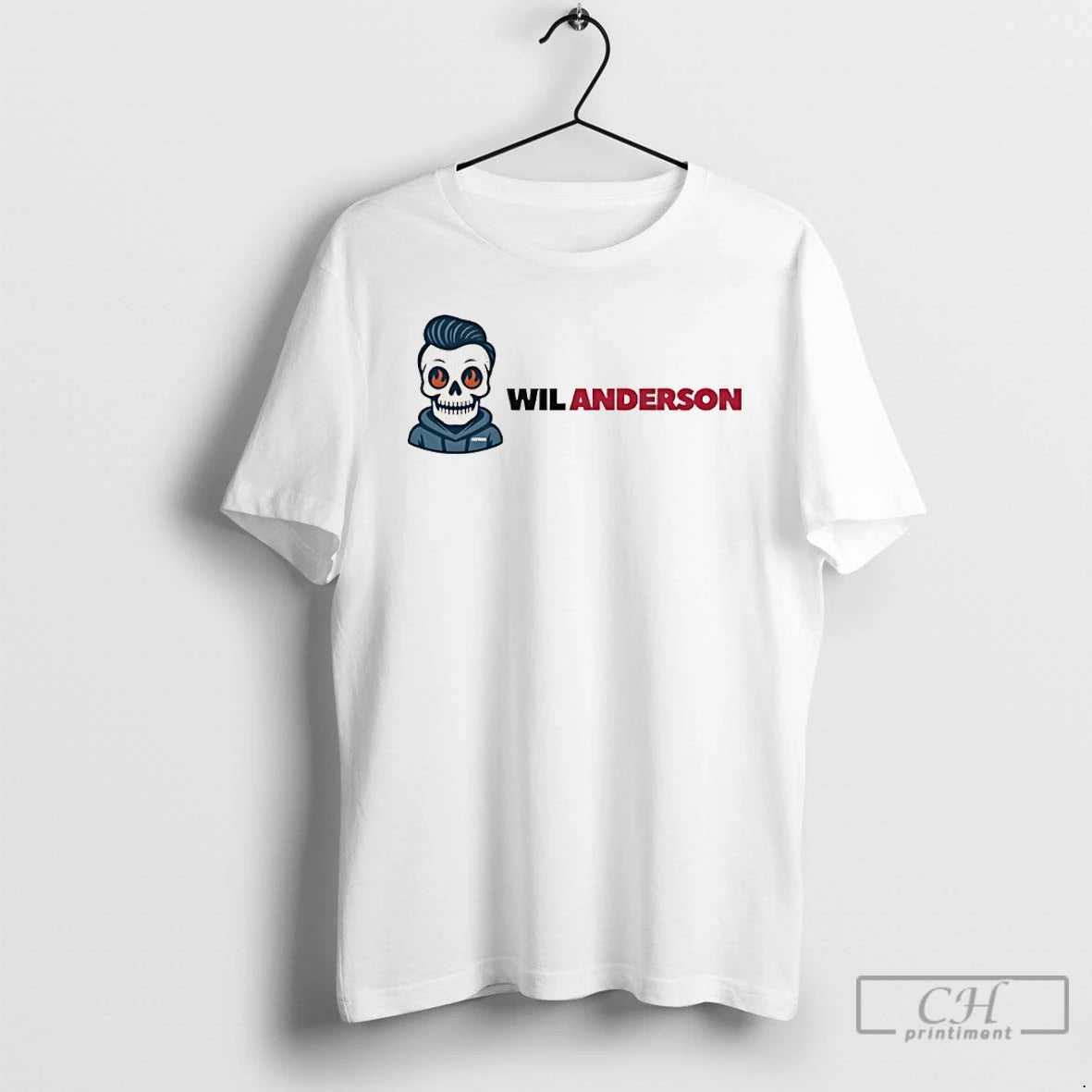 Premium Skeleton Wil Anderson Logo T-Shirts, Hoodie, Sweatshirt | PopFlextees.com