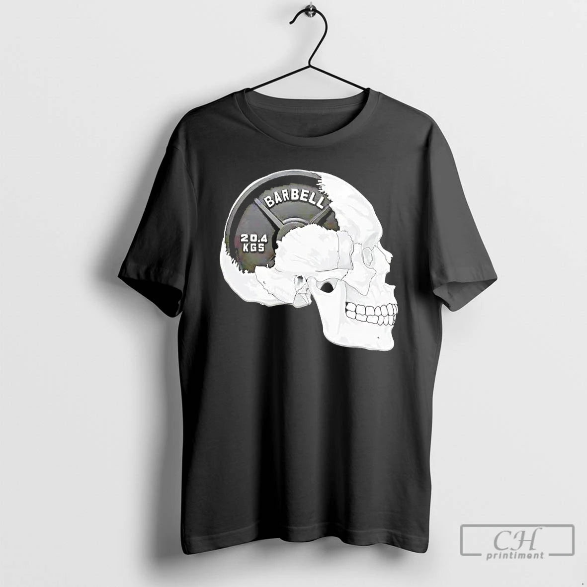 Premium Skull Dumbbell Mind Barbell T-Shirts, Hoodie, Sweatshirt | PopFlextees.com