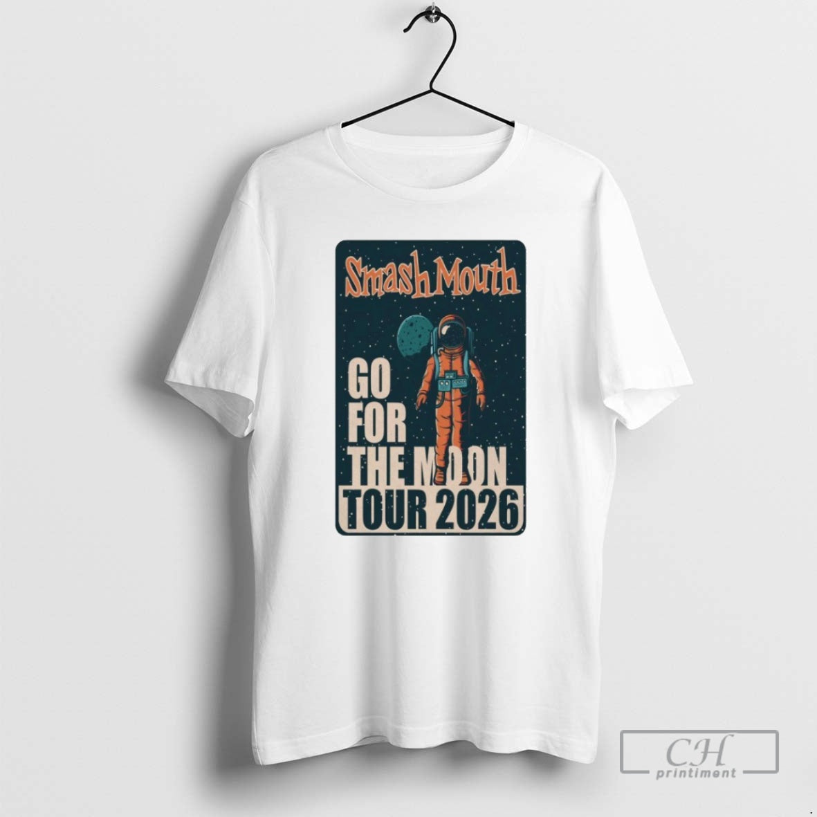 Premium Smash Mouth Go For The Moon Tour 2026 Astronaut Shirt Sweater Hoodie, Sweatshirt | PopFlextees.com