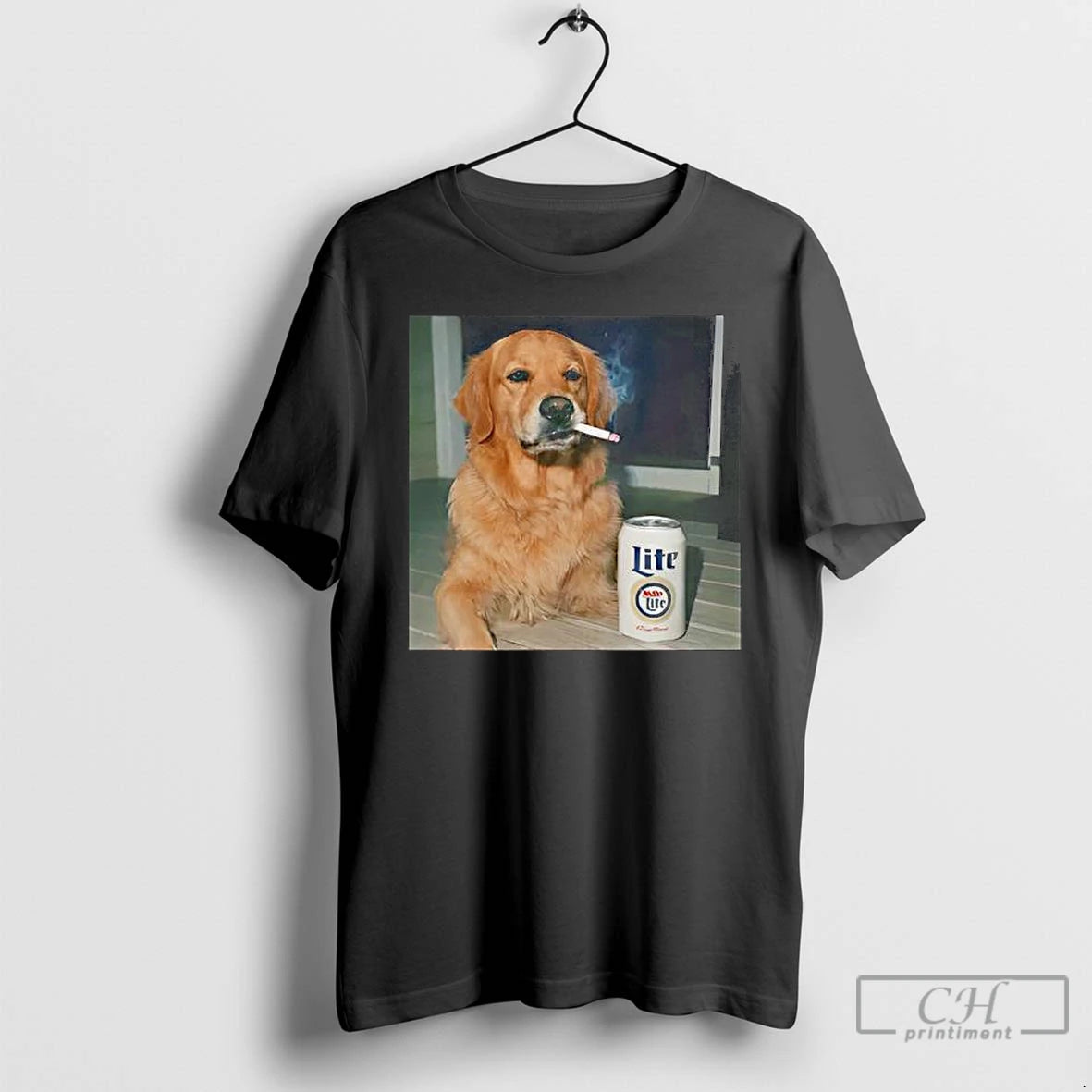 Premium Smoking Golden Retriever Funny Dog Meme T-Shirts, Hoodie, Sweatshirt | PopFlextees.com