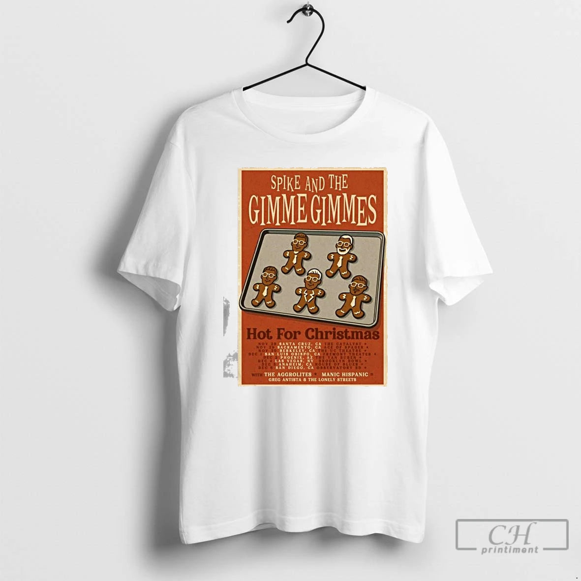 Premium Spike And The Gimme Gimmes Hot For Christmas 2025 Tour T-Shirts, Hoodie, Sweatshirt | PopFlextees.com