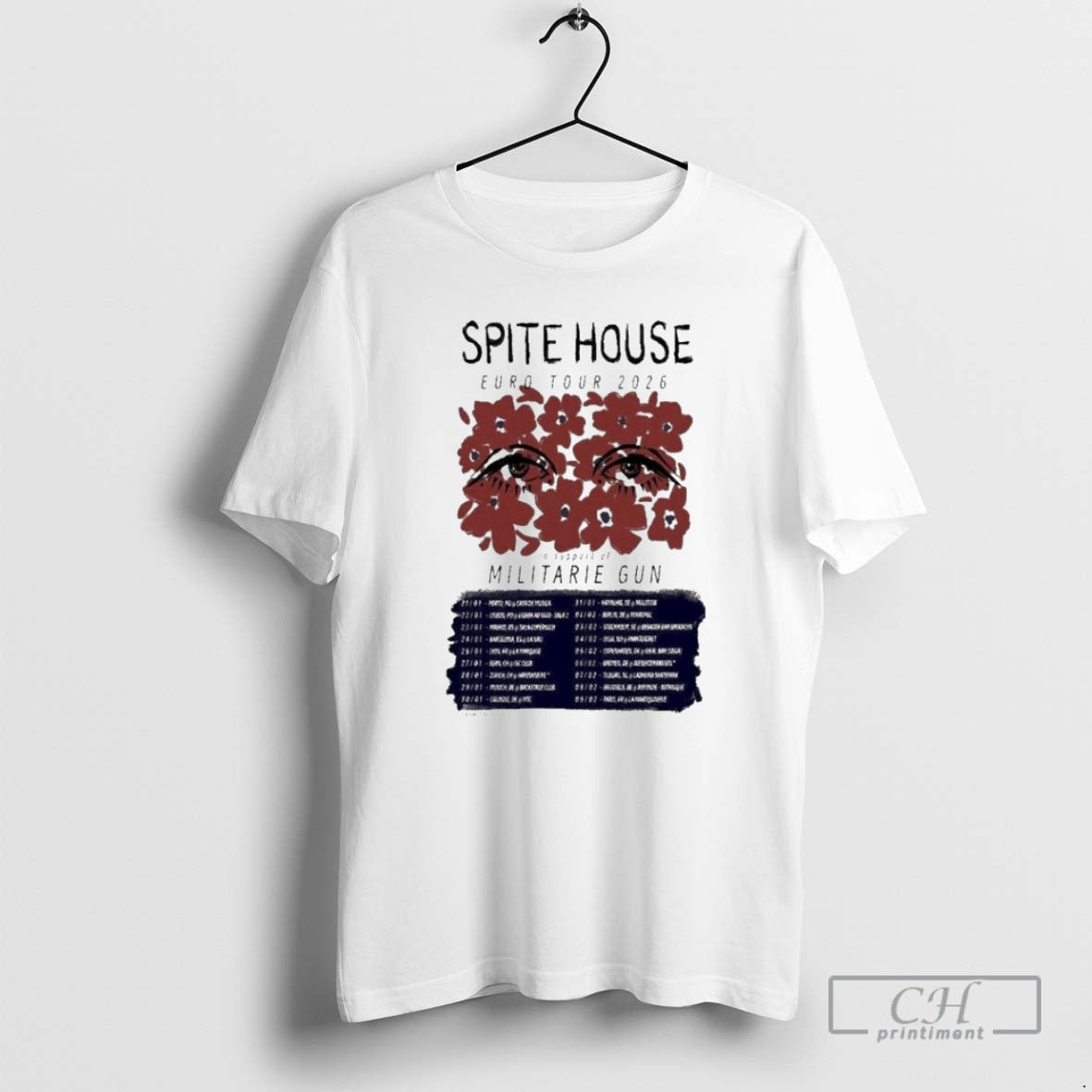 Premium Spite House Militarie Gun Eu Tour 2026 Eyes Shirt Sweater Hoodie, Sweatshirt | PopFlextees.com