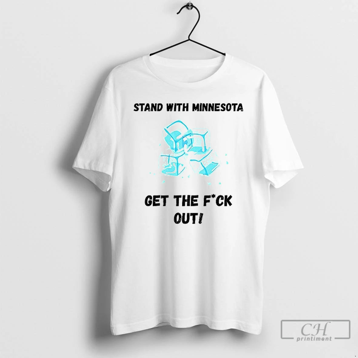 Premium Stand With Minnesota Protest Get The Fuck Out T-Shirts, Hoodie, Sweatshirt | PopFlextees.com