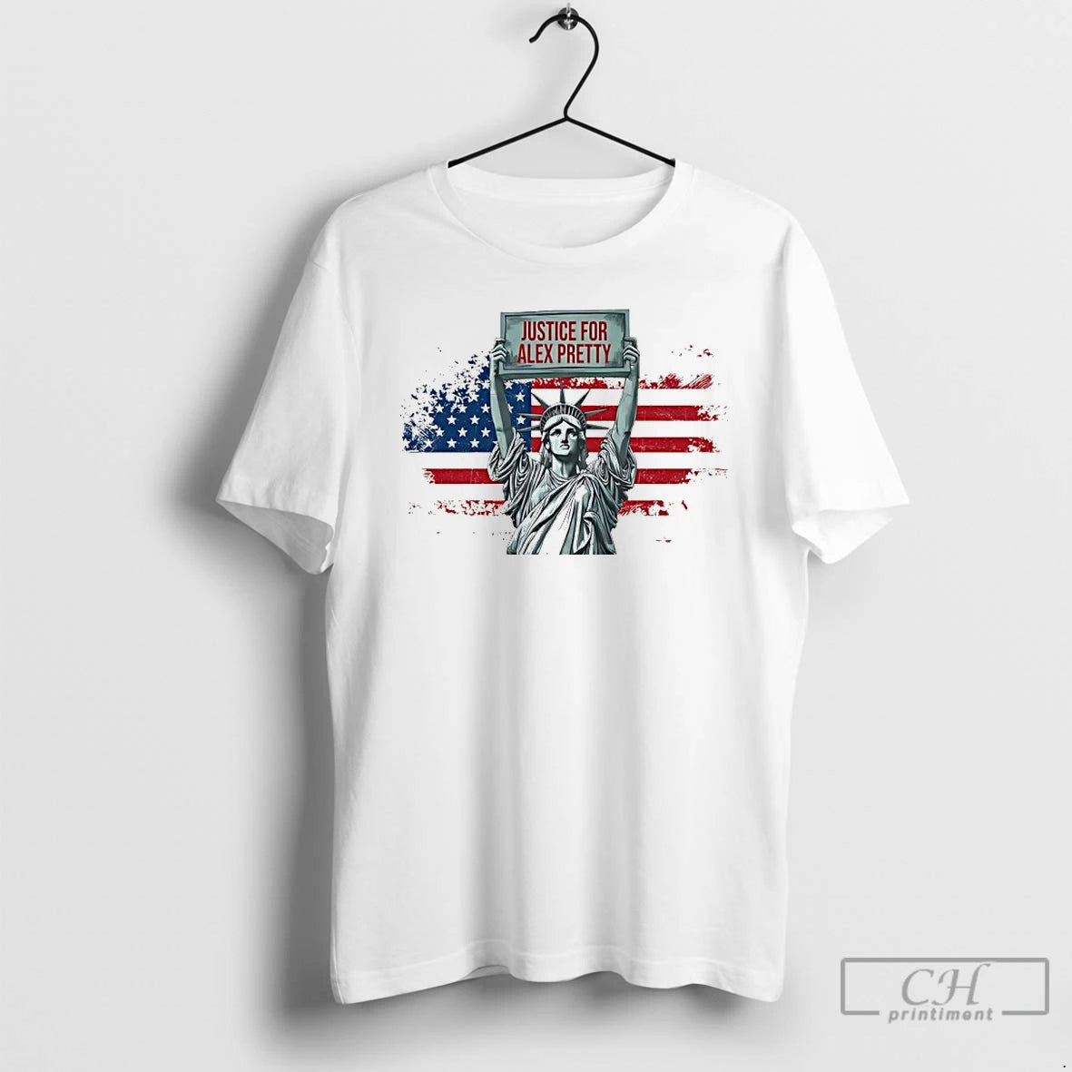 Premium Statue Of Liberty Justice For Alex Pretti Usa Flag T-Shirts, Hoodie, Sweatshirt | PopFlextees.com