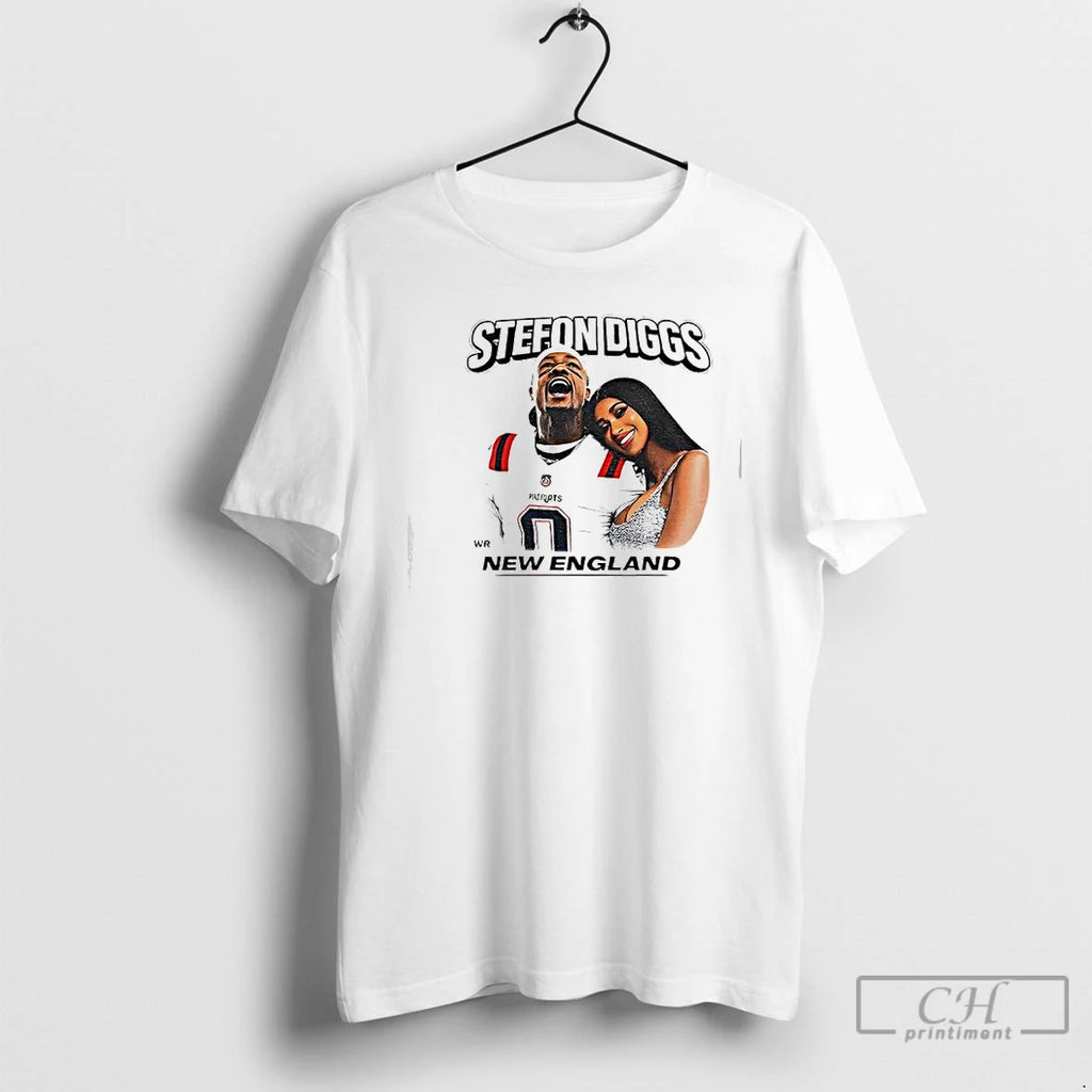 Premium Stefon Diggs Cardi B New England Football Player T-Shirts, Hoodie, Sweatshirt | PopFlextees.com