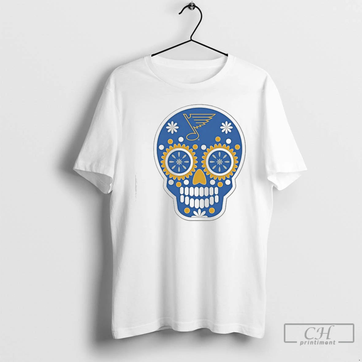 Premium Sugar Skull St Louis Blues Hockey T-Shirts, Hoodie, Sweatshirt | PopFlextees.com