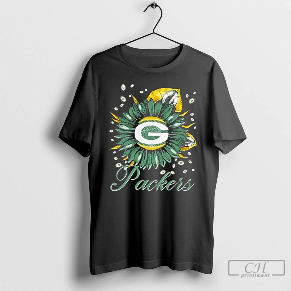 Premium Sunflower X Green Bay Packers Football Logo T-Shirts, Hoodie, Sweatshirt | PopFlextees.com