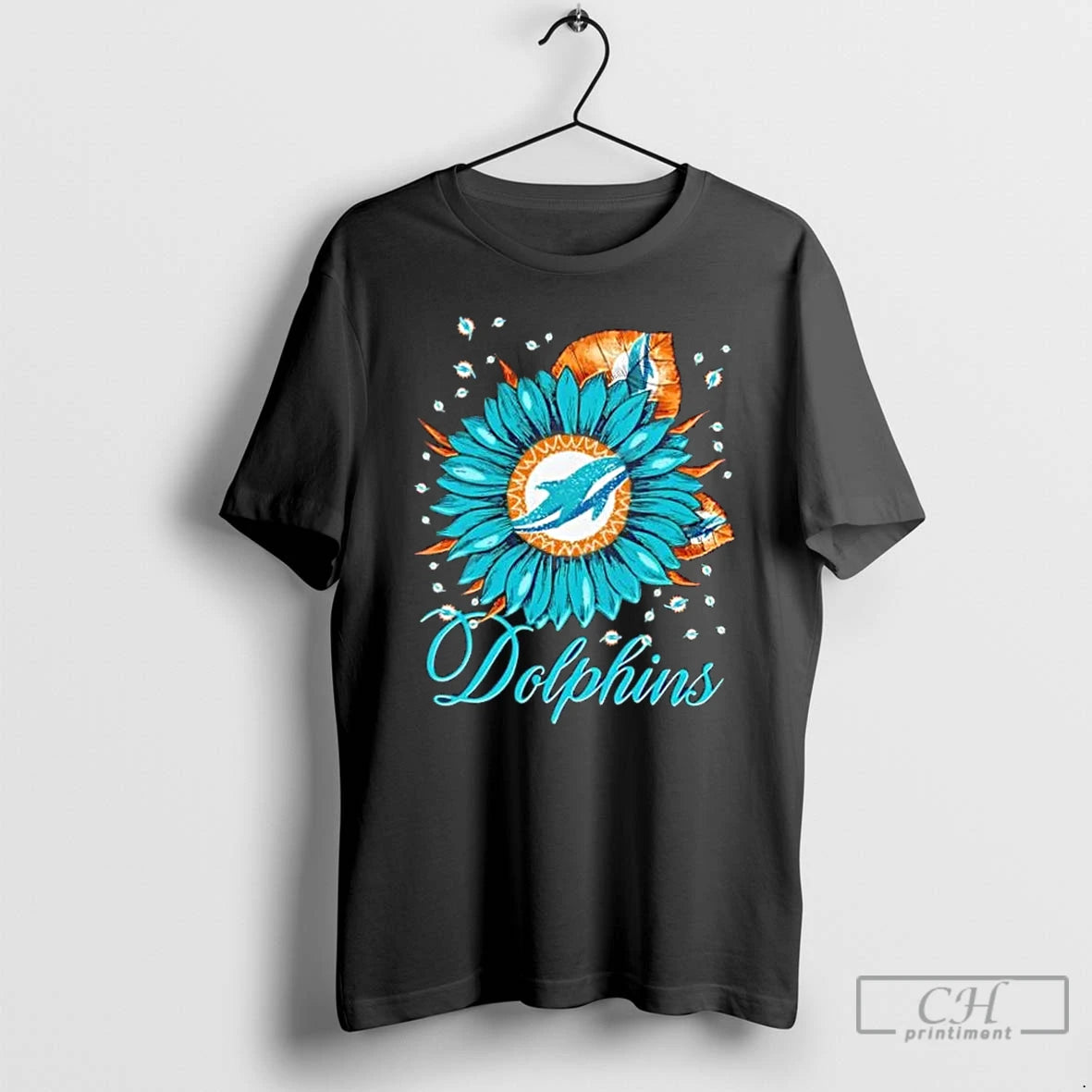 Premium Sunflower X Miami Dolphins Football Logo T-Shirts, Hoodie, Sweatshirt | PopFlextees.com