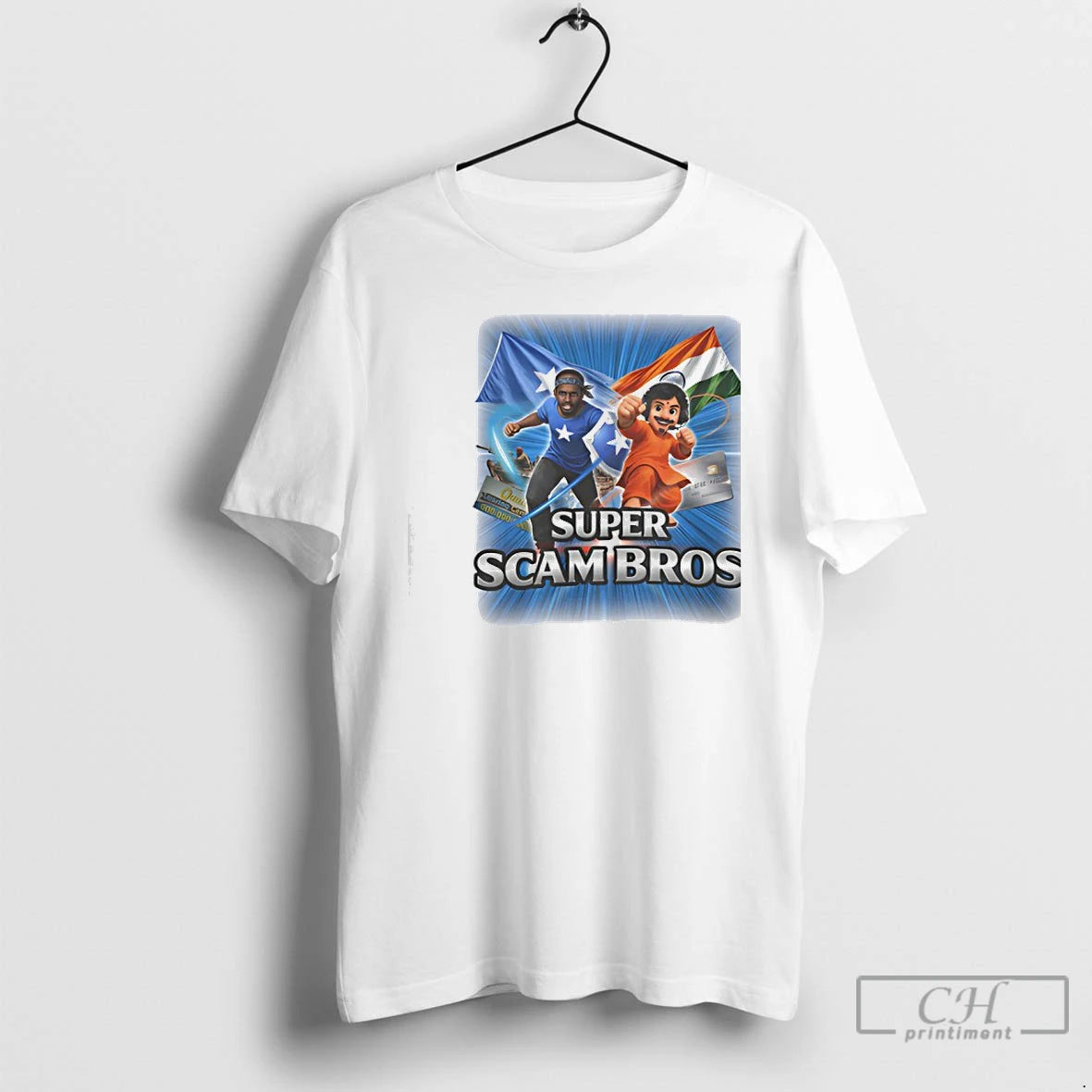 Premium Super Scam Bros Flag T-Shirts, Hoodie, Sweatshirt | PopFlextees.com