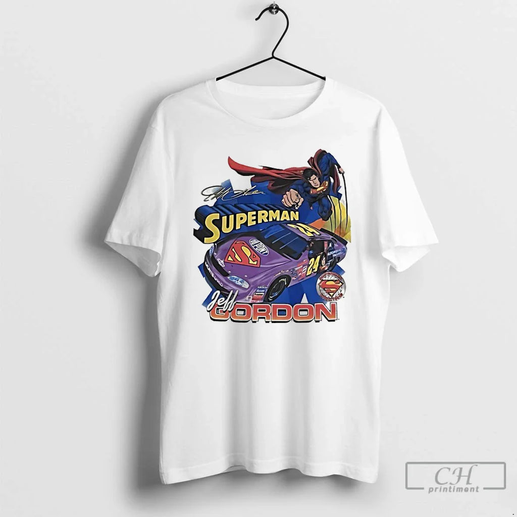 Superman X Jeff Gordon Nascar 90s Racing Signature Vintage T-Shirts, Hoodie, Sweatshirt