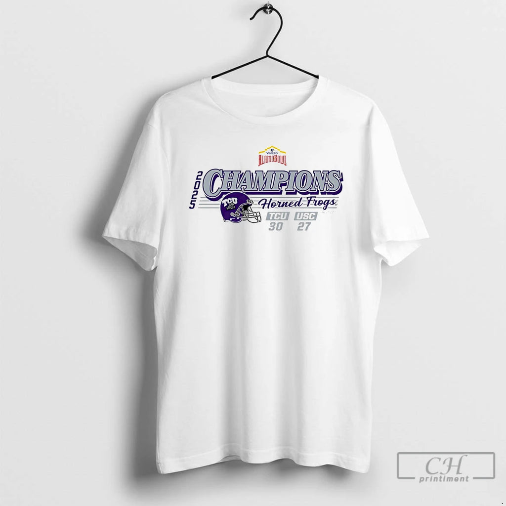 Premium Tcu Horned Frogs 2025 Valero Alamo Bowl Champions T-Shirts, Hoodie, Sweatshirt | PopFlextees.com