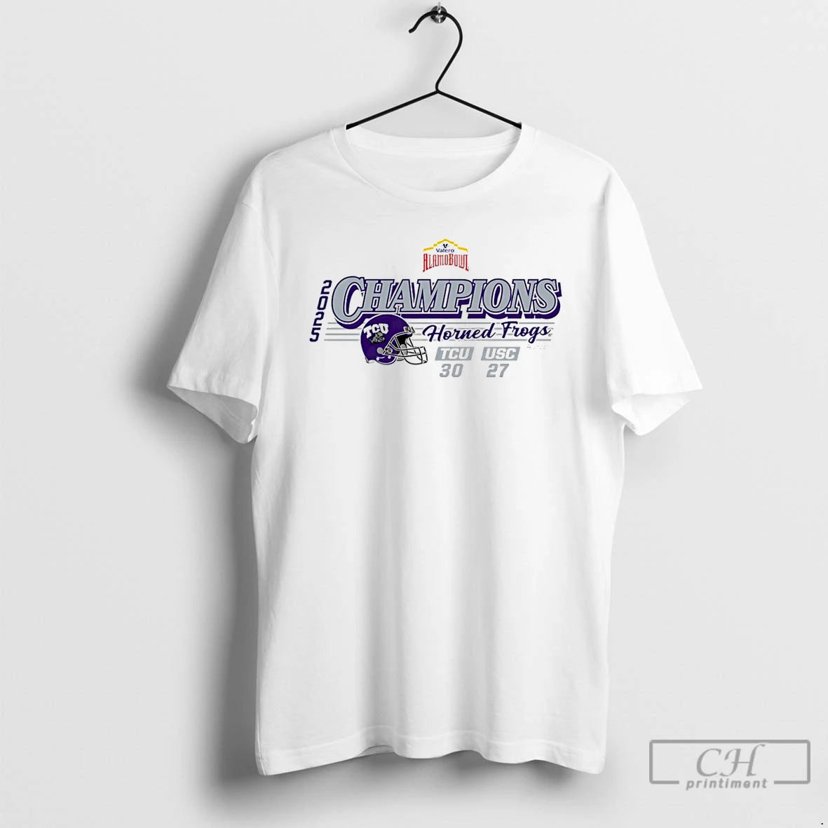 Premium Tcu Horned Frogs 2025 Valero Alamo Bowl Champions T-Shirts, Hoodie, Sweatshirt | PopFlextees.com