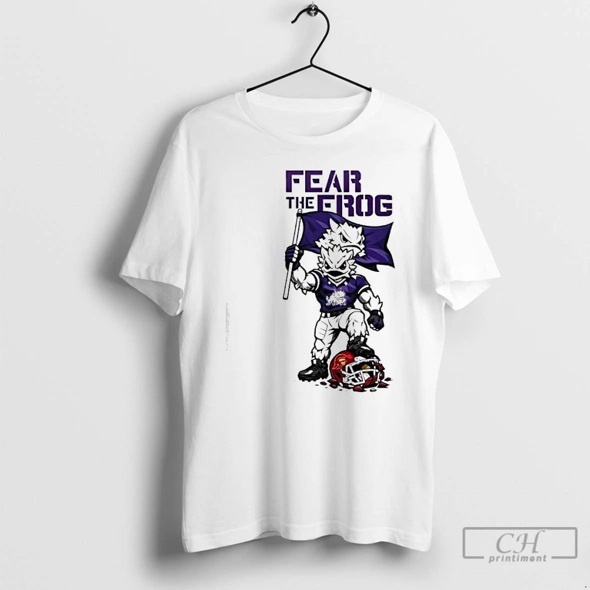 Premium Tcu Horned Frogs Fear The Frog With Superfrog Mascot T-Shirts, Hoodie, Sweatshirt | PopFlextees.com