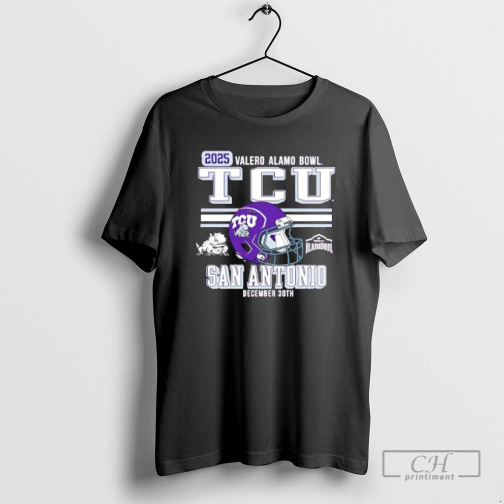 Premium Tcu San Antonio 2025 Alamo Bowl Bound Helmet Shirt Sweater Hoodie, Sweatshirt | PopFlextees.com